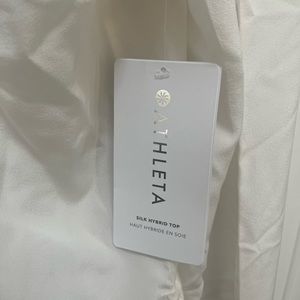 NWT large Athleta silk blend ivory colored top